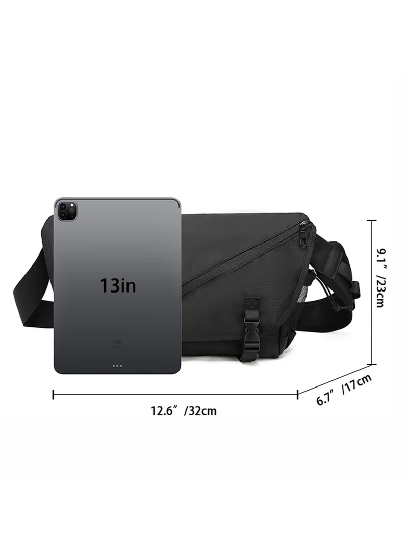Mobcos Mobcos Back Pack Black Side Bag Small Mobcos Side Bag Small Black Waterproof Anti-Theft Sling Backpack - Durable Oxford Crossbody Chest Bag for Men & Women, Lightweight Travel Daypack with Breathable Back Panel  | Best Price UAE