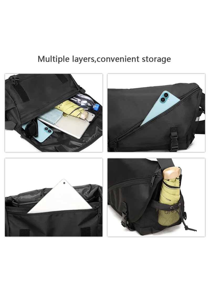 Mobcos Mobcos Back Pack Black Side Bag Small Mobcos Side Bag Small Black Waterproof Anti-Theft Sling Backpack - Durable Oxford Crossbody Chest Bag for Men & Women, Lightweight Travel Daypack with Breathable Back Panel  | Best Price UAE