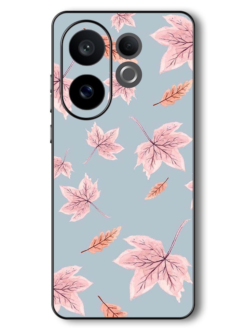 Theodor Case Compatible with Vivo V60 6.77 Inch Protection Shockproof Bumper Cover Autum Leaves - Image 1