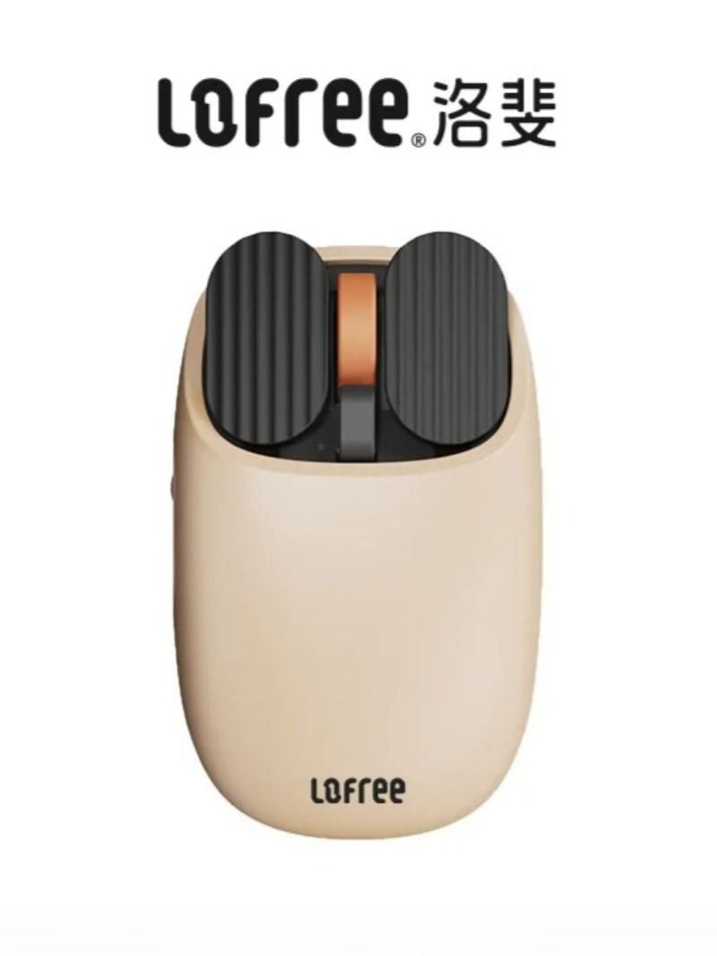 Lofree 2.4g Wireless Bluetooth Mouse, Adjustable Sensitivity Rechargeable for Office Gaming Laptop, Milkshake - Image 1