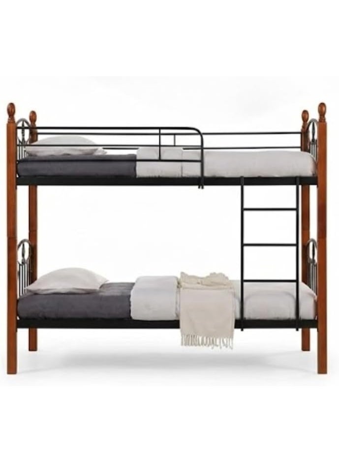 ABX HOME Messina Solid wood metal Bunk Bed | Sturdy Modern Design Wooden Single Bed Frame 190X90 Size - Image 1