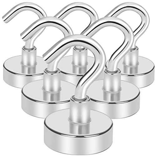 E BAVITE Magnetic Hooks 30LB for Cruise, Grill, Towel, Indoor Hanging, Kitchen, Workplace, Office and Garage - 6 Pack - Image 1