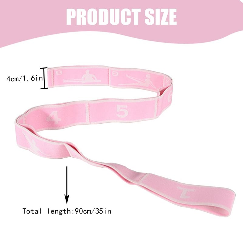TRKETK 2 Pieces Yoga Strap Exercise Strap, Elastic Stretch Strap Multi-Loop for Yoga Exercise Strap Elastic Resistance Band Flexible for Pilates, Dance, Gymnastics - Image 2