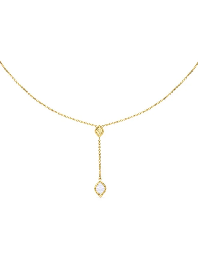 شيروتي 1881 Esmeralda Gold Plated Mop Crystals Necklace