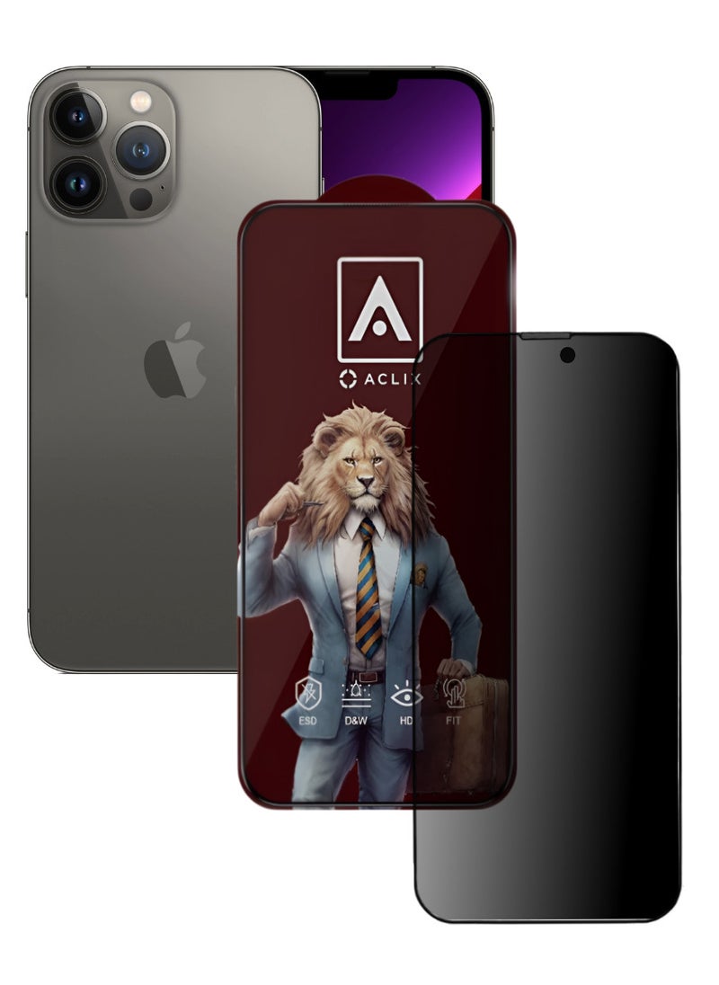 ACLIX Antistatic ESD Dustproof Premium Quality High Definition Tempered Glass Screen Protector Designed For  iPhone 13 Pro Max - Image 1