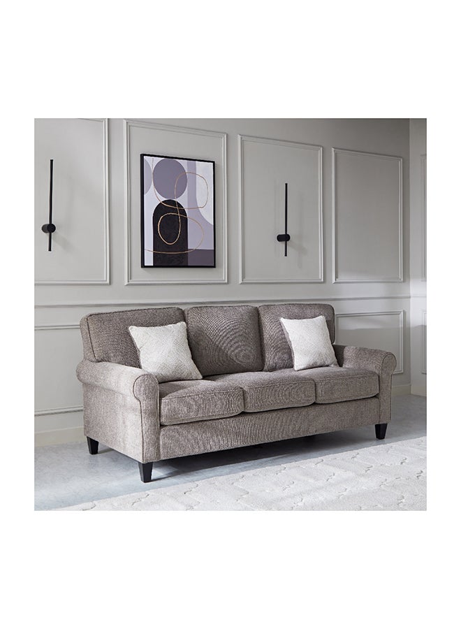 Home Box Angelic Oakwood 3-Seater Sofa with 2 Cushions 215 x 93 x 94 cm - Image 1