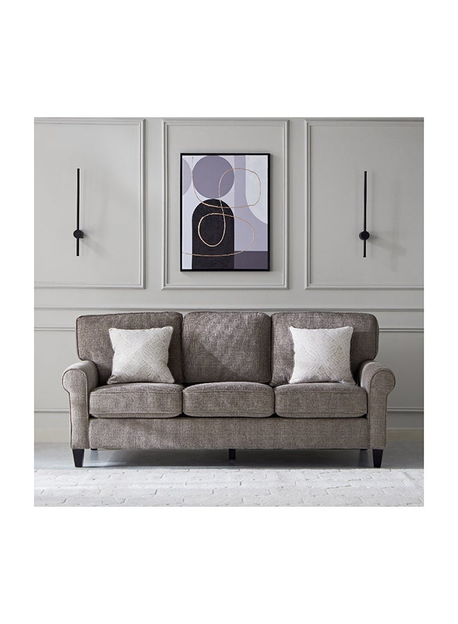 Home Box Angelic Oakwood 3-Seater Sofa with 2 Cushions 215 x 93 x 94 cm - Image 2