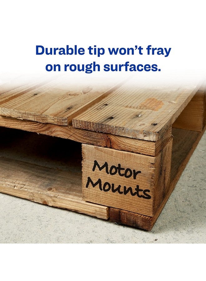 Avery Zweckform Marks-A-Lot 24148 Jumbo Desk-Style Permanent Marker, Broad Chisel Tip, Black - Image 4