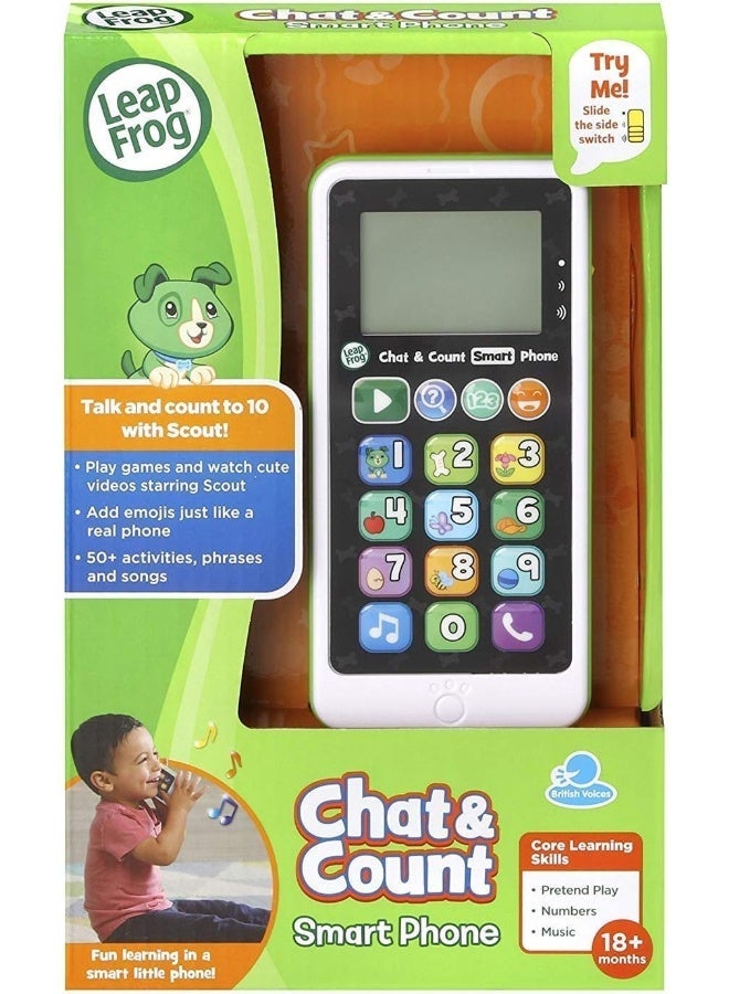 LeapFrog Chat And Count Smart Phone, Scout, Kids Mobile Phone, Educational Toy, Baby Sensory Play, Gift For Children Aged 18 Months, 1, 2, 3, 4 Years, Multicolour - Image 1