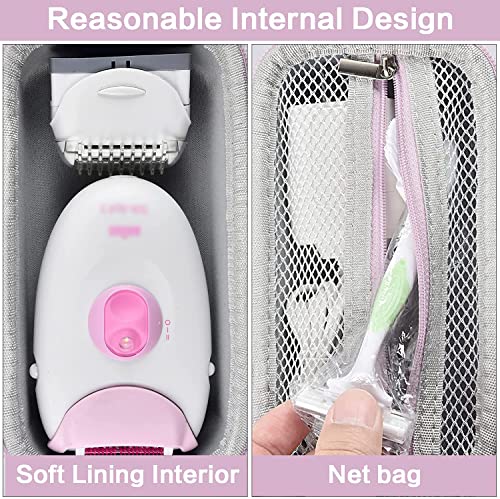 casmilee Case Compatible with Braun Epilator Silk-epil 3 3-270, Storage for Hair Removal Shaver & Trimmer for Women, Holder for Facial Epilator & Razors Head, Cleaning Brush, Charger (Box Only) - Image 5