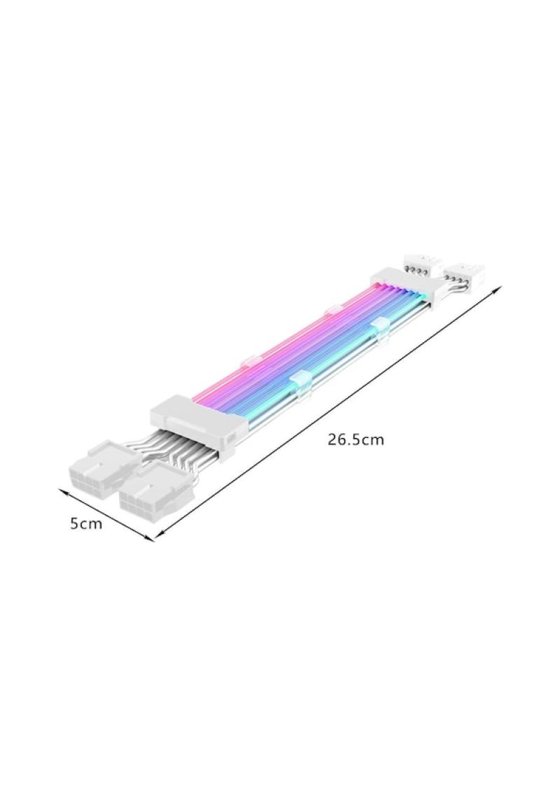 RGB Extension Cable 24-Pin ATX PSU Cable Set - Customizable RGB Lighting for Gaming PC Builds And Desktop Computer Systems - Image 4