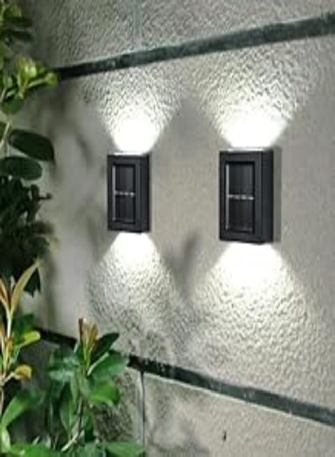 "Solar Wall Lamp with Light Sensor for Garden and Yard"