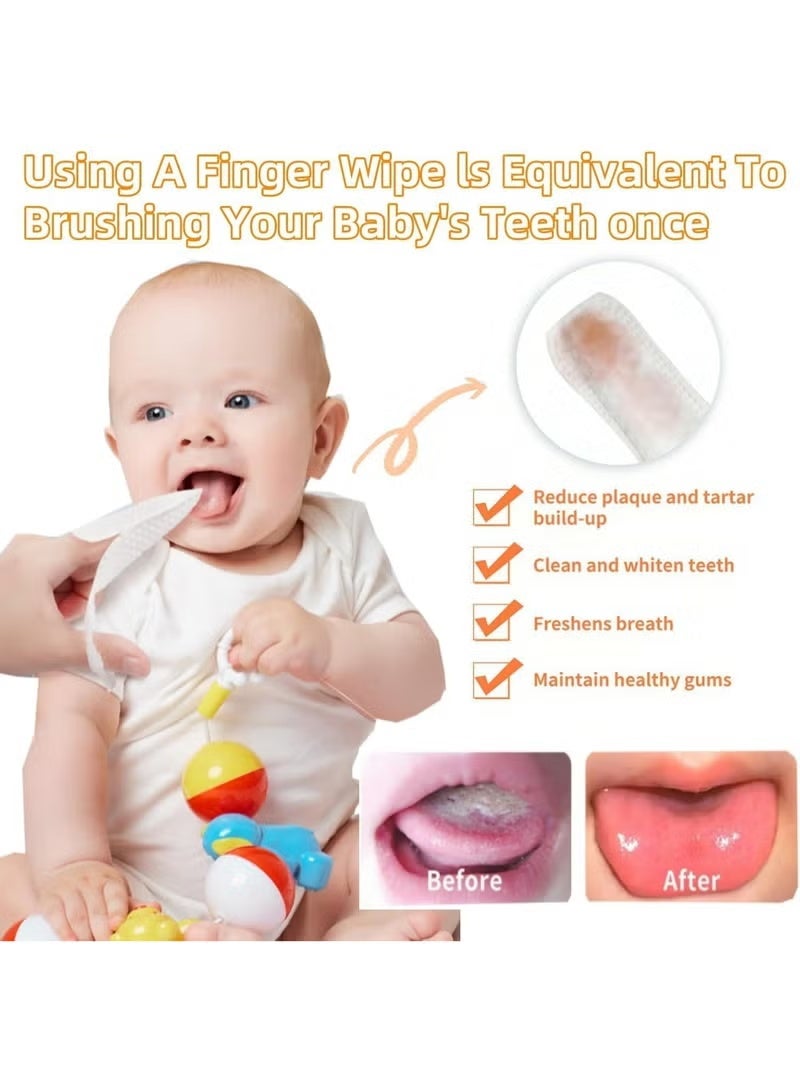 Baby Finger Toothbrush, 32 Count - Infant Oral Cleaning Wipes for Teeth, Gums and Tongue - Image 2