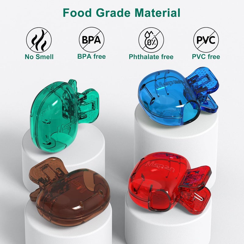 Mspan Toothbrush Head Cover Cap: Tooth Brush Protector Cute Plastic Clip Pod Compatible with Standard & Electric Toothbrush - Travel Case for Traveling & Home - 4 Packs - Image 2