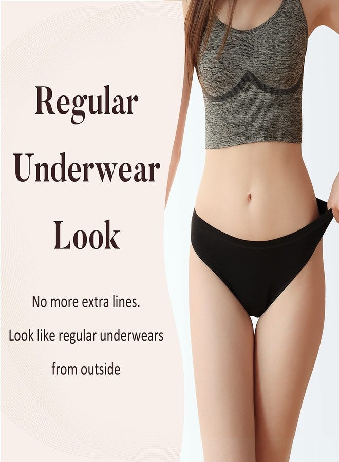 AIRCUTE Washable Super Absorbent Urinary Incontinence Underwear for Women Girls Bikini Panties for Bladder leaks 90ML (X-Large, Black) - Image 4