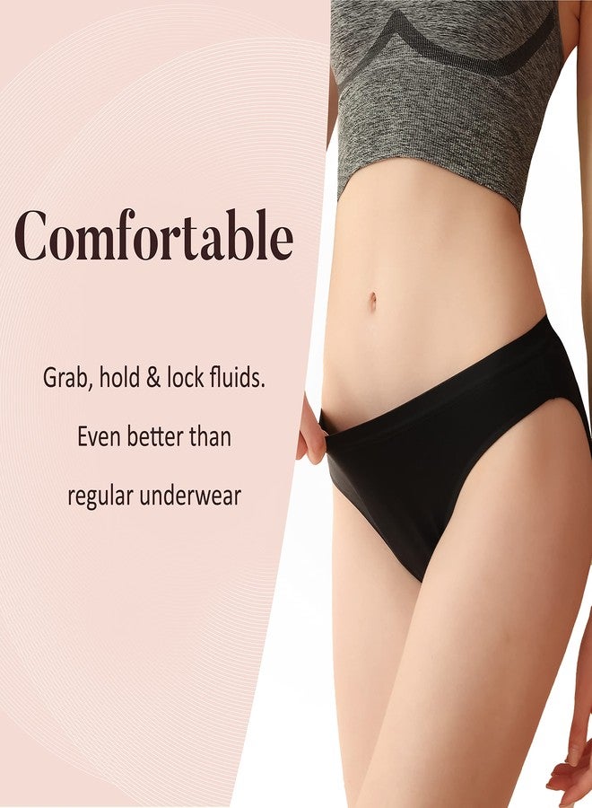 AIRCUTE Washable Super Absorbent Urinary Incontinence Underwear for Women Girls Bikini Panties for Bladder leaks 90ML (X-Large, Black) - Image 5