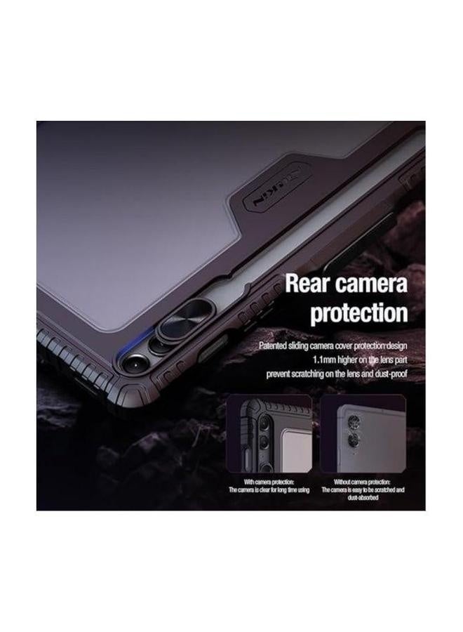 Cace for Samsung Galaxy Tab S10 Ultra (2024),Anti-fall Smart Tablet Cover with Auto Sleep/Wake u0026 Sliding Window Lens Protection Pen Slot,TPU+PC Protective  - Image 3