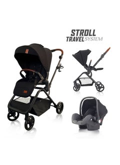 TEKNUM Stroll - 1 Travel System With Teknum Stroll, 0 - 4 Years, Upto 22Kg - Black  - Image 1
