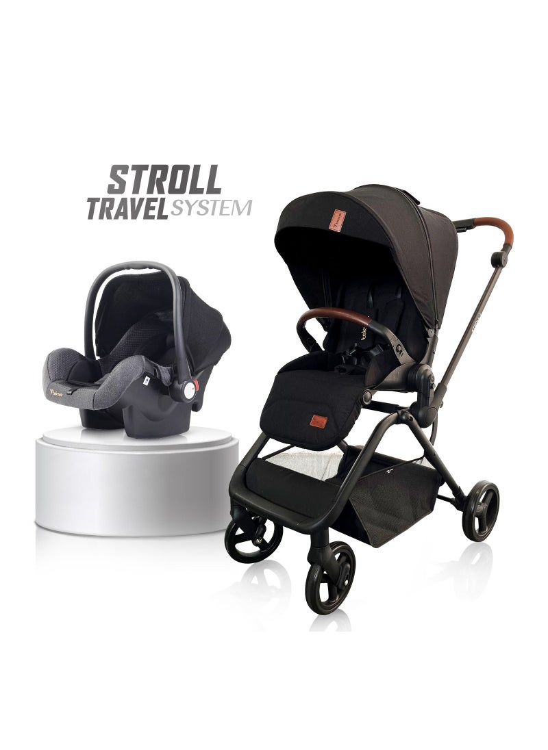 TEKNUM - Stroll - 1 Travel System With Teknum Stroll, 0 - 4 Years, Upto 22Kg - Black - Image 1