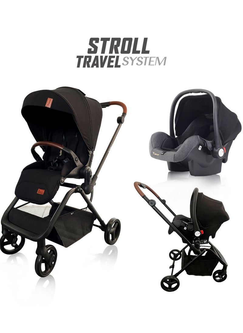 TEKNUM - Stroll - 1 Travel System With Teknum Stroll, 0 - 4 Years, Upto 22Kg - Black - Image 1