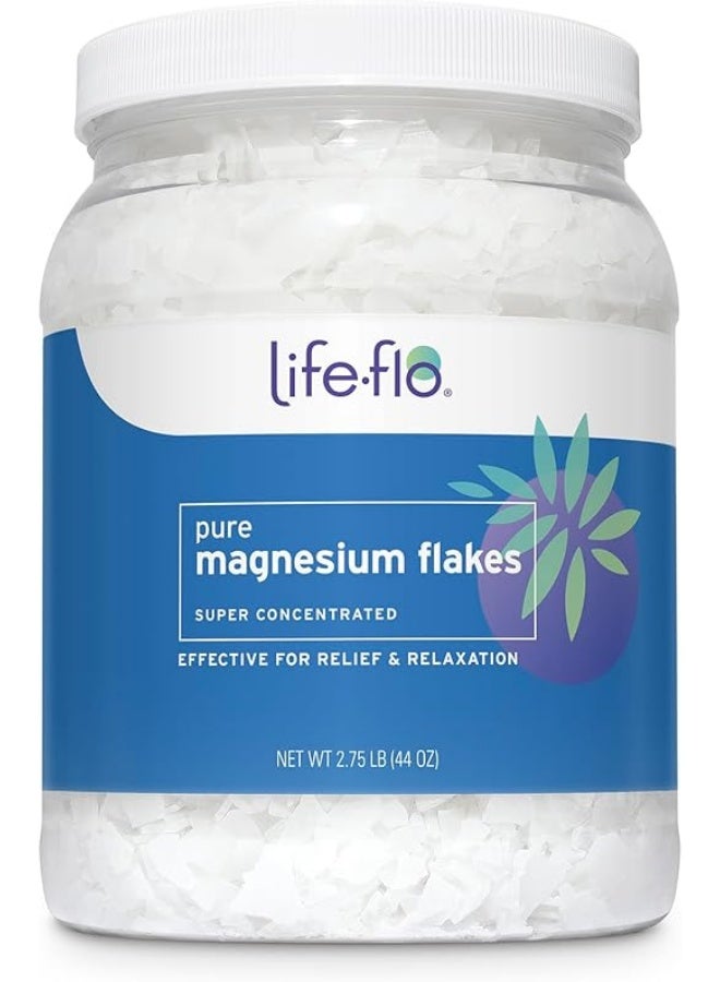 Life Flow Life-flo Pure Magnesium Flakes, Magnesium Chloride Flakes, 1.2 kg - Image 1