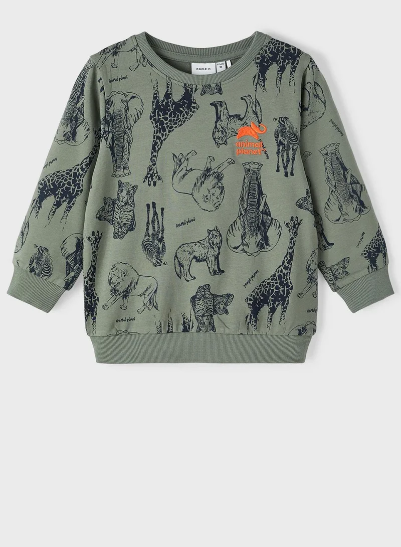 NAME IT Kids Animals Print Sweatshirt