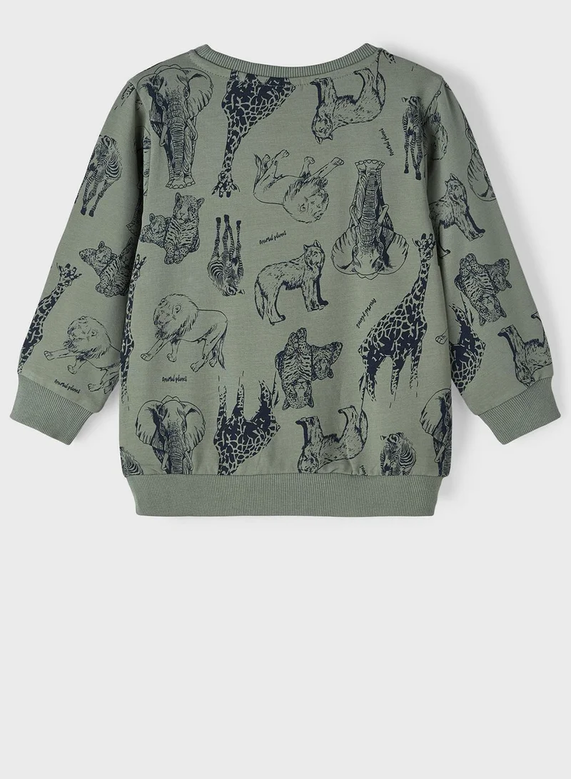 NAME IT Kids Animals Print Sweatshirt