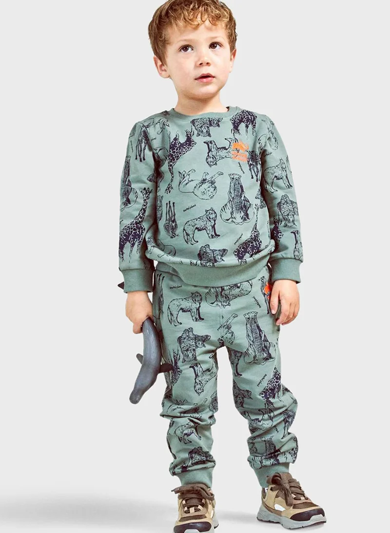 NAME IT Kids Animals Print Sweatshirt