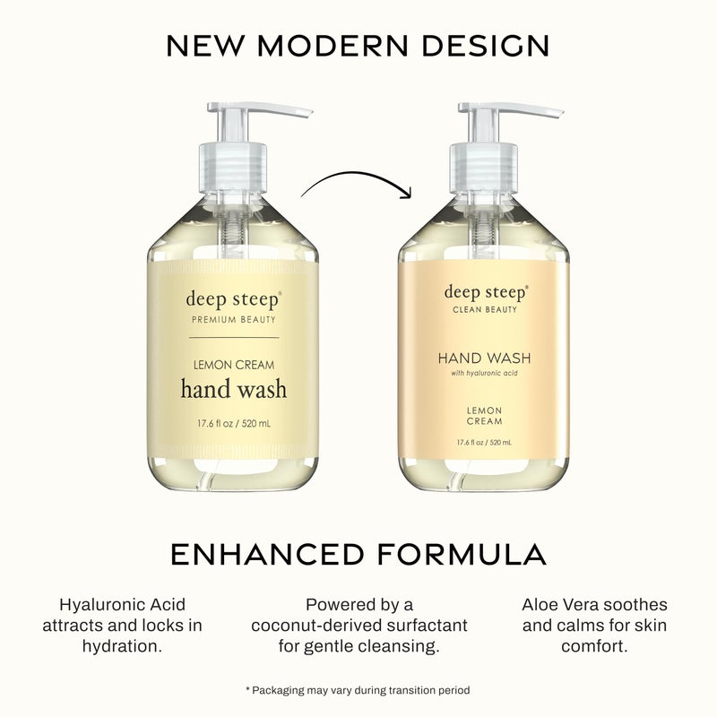 Deep Steep Liquid Hand Wash, 17.6 Ounces (Lemon Cream) - Image 2