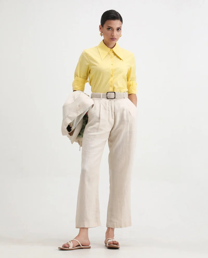 Rareism Women's Pointed Collar Shirt