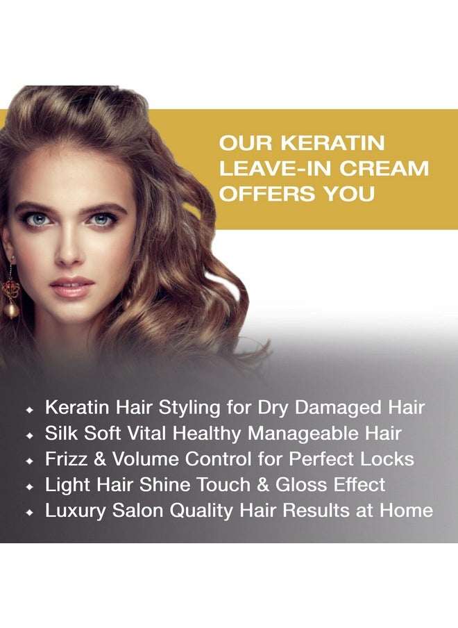 Vitamins Hair Cosmetics - Vitamins Keratin Leave In Conditioner Moisturizer Thin To Normal Hair Care Moisturizing Hydrating Detangler Cream For Dry Damaged Hair - Image 1