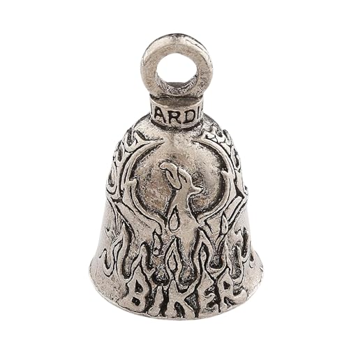 Guardian Bell Phoenix Biker Good Luck Bell w/Keyring & Black Velvet Gift Bag | Motorcycle Bell | Lead-Free Pewter | Good Luck Gift to Friends & Family | Bike Bell | Made in USA - Image 1