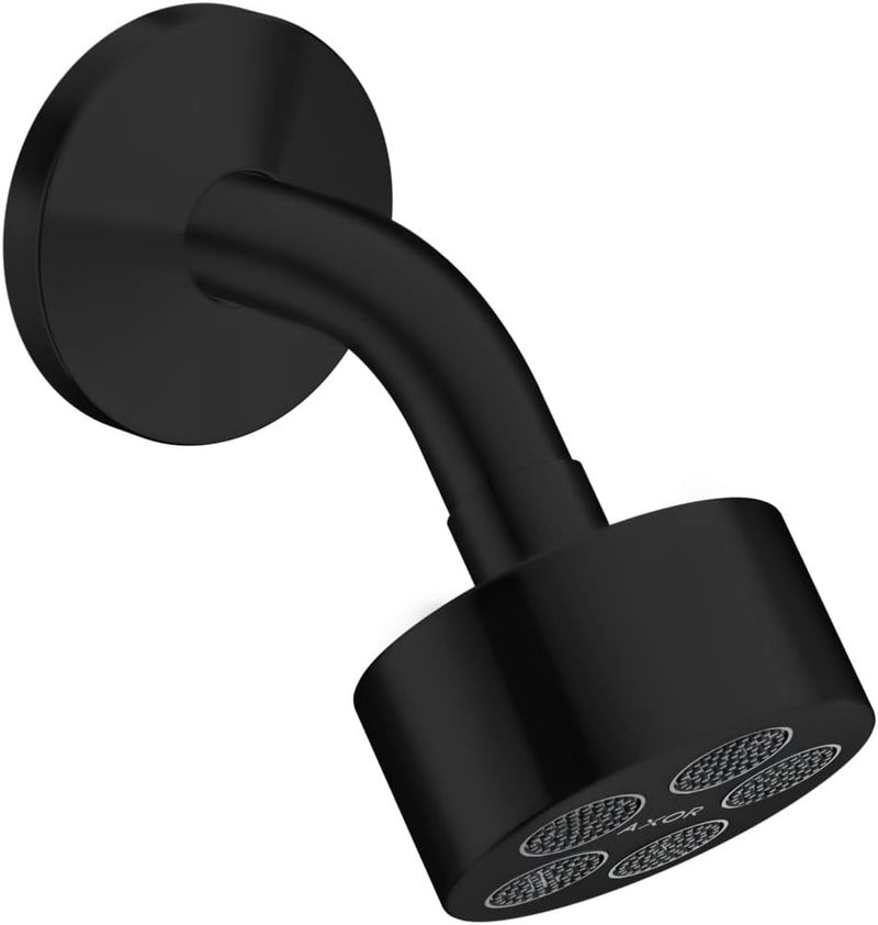 AXOR AXOR ONE 3inch Modern Showerhead 1Spray PowderRain with QuickClean in Matte Black 48498671 