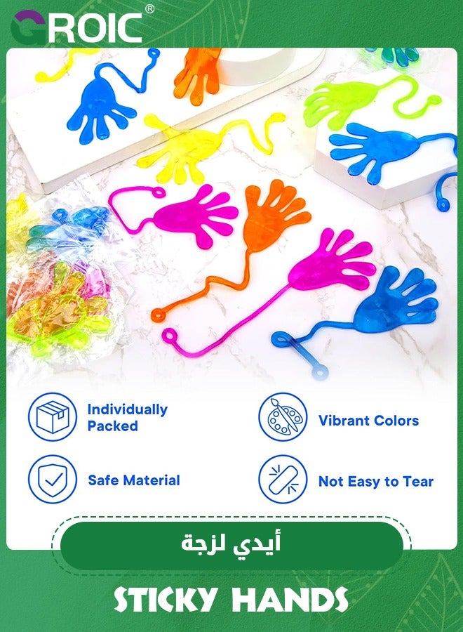 GROIC 40 Pcs Sticky Hands for Kids,Sticky Hands Party Favors, Party Table Favor, Party Favor Set for Kids, Holiday Traditions, Extreme Stretch Fidget, Fun Fidget Toys for Kids - Image 2