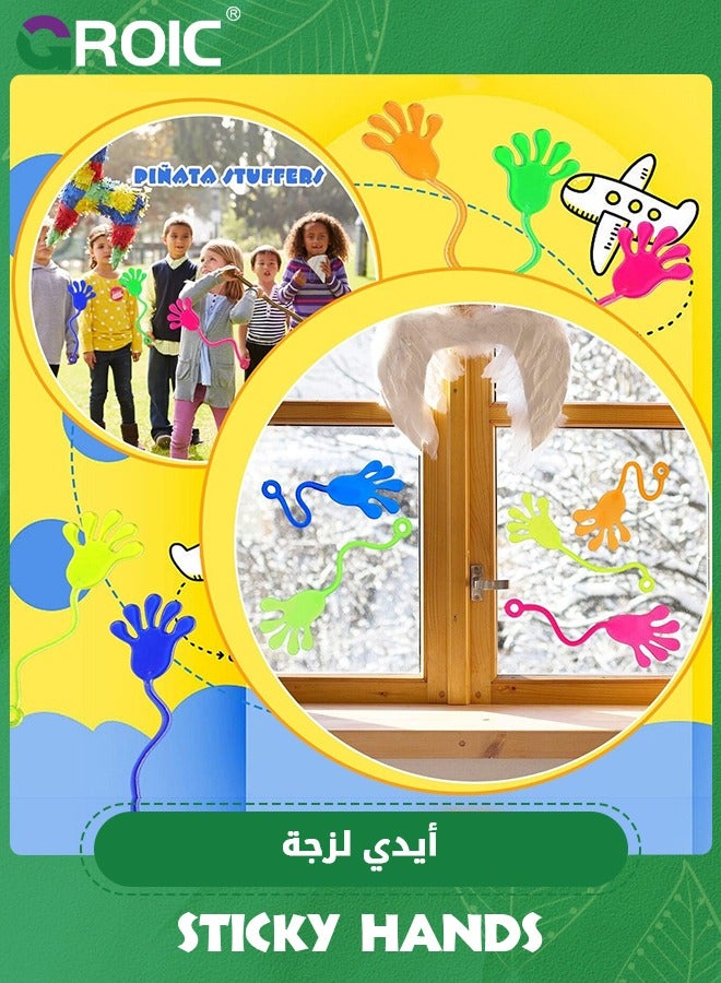 GROIC 40 Pcs Sticky Hands for Kids,Sticky Hands Party Favors, Party Table Favor, Party Favor Set for Kids, Holiday Traditions, Extreme Stretch Fidget, Fun Fidget Toys for Kids - Image 5