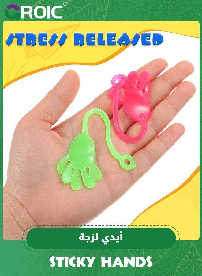 GROIC 40 Pcs Sticky Hands for Kids,Sticky Hands Party Favors, Party Table Favor, Party Favor Set for Kids, Holiday Traditions, Extreme Stretch Fidget, Fun Fidget Toys for Kids - Image 3