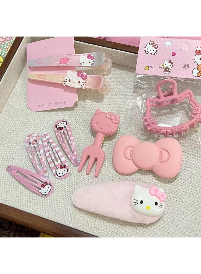 عام 10 قطعة Hello Kitty مجموعة مشبك الشعر - Image 3