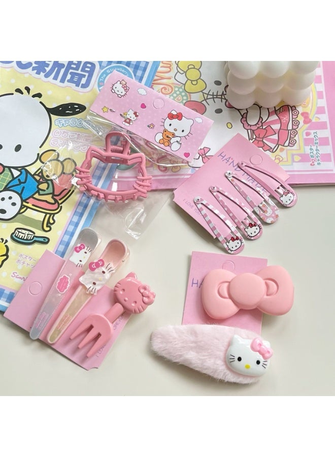 عام 10 قطعة Hello Kitty مجموعة مشبك الشعر - Image 4