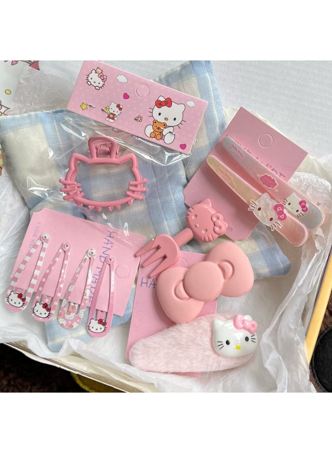 عام 10 قطعة Hello Kitty مجموعة مشبك الشعر - Image 1