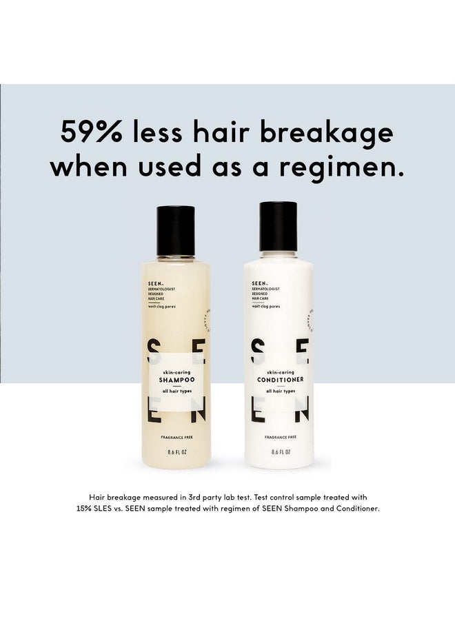 Seen Conditioner Fragrance Free Noncomedogenic & Sulfatefree Hair Conditioner Dermatologistdeveloped Safe For Sensitive Eczema & Acne Prone Skin  - Image 5