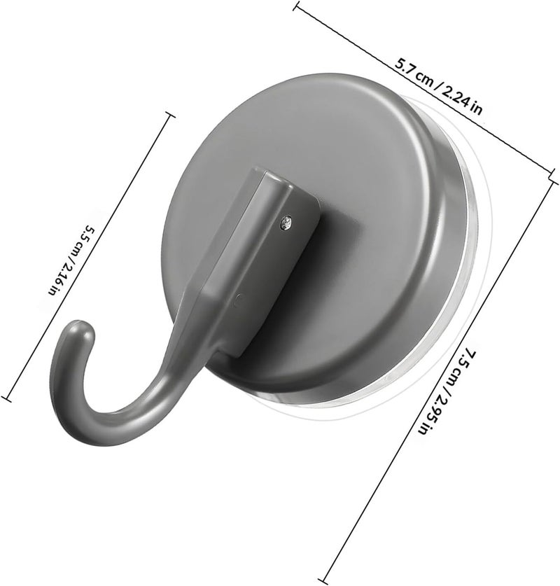 IMIKEYA 3pcs Suction Cup Wall Hooks Gunmetal Plastic Vacuum Towel Hooks No Drilling Removable Bathroom and Shower Organizer for Tile and Glass Surfaces - Image 2