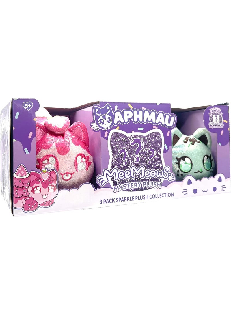 Aphmau MeeMeow 6-Inch Plush 3-Pack – Sparkle Ice Cream Collection, Mystery Blind Box Soft Stuffed Cat Toys for Kids & Gamers - Image 4
