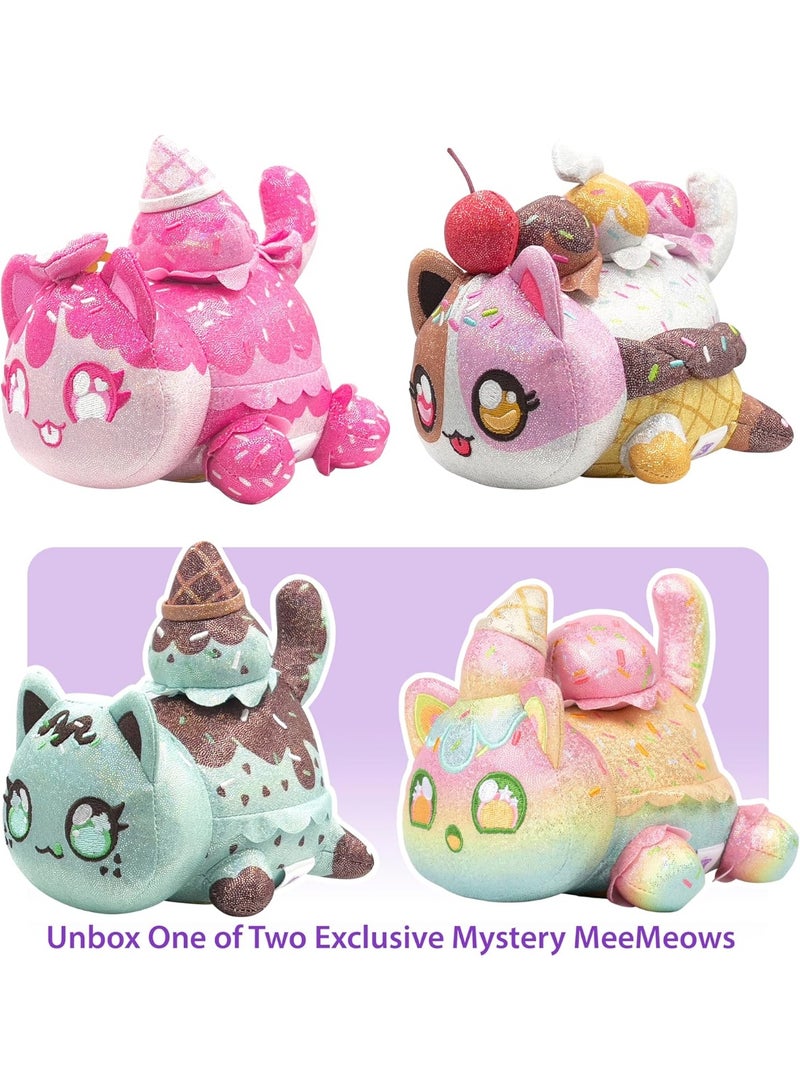 Aphmau MeeMeow 6-Inch Plush 3-Pack – Sparkle Ice Cream Collection, Mystery Blind Box Soft Stuffed Cat Toys for Kids & Gamers - Image 5