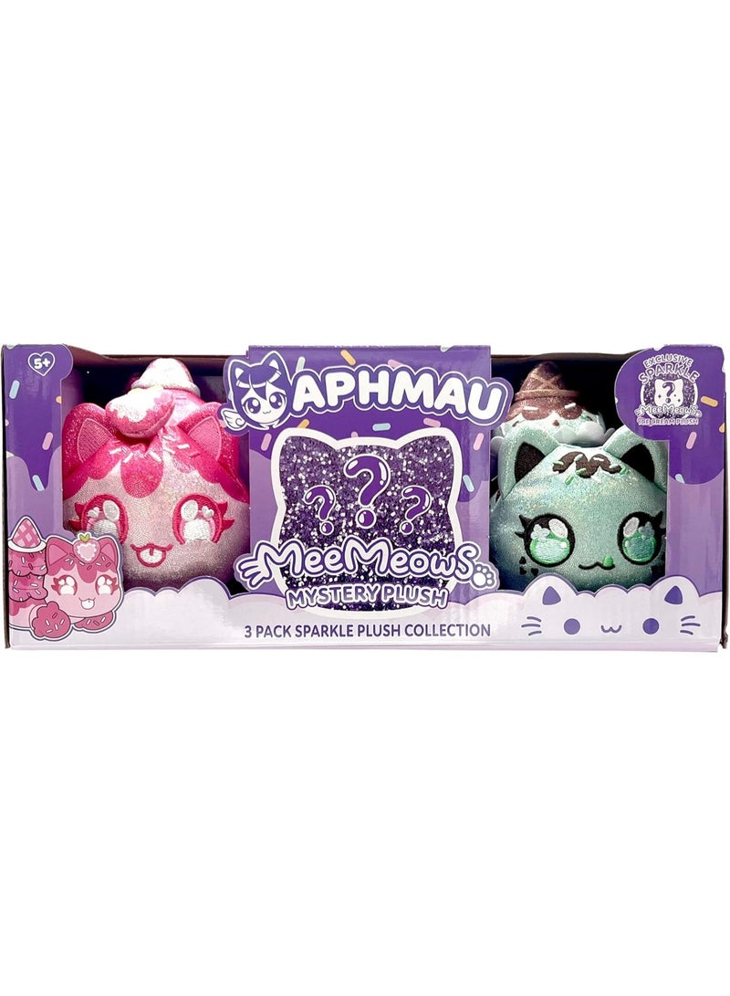 Aphmau MeeMeow 6-Inch Plush 3-Pack – Sparkle Ice Cream Collection, Mystery Blind Box Soft Stuffed Cat Toys for Kids & Gamers - Image 2