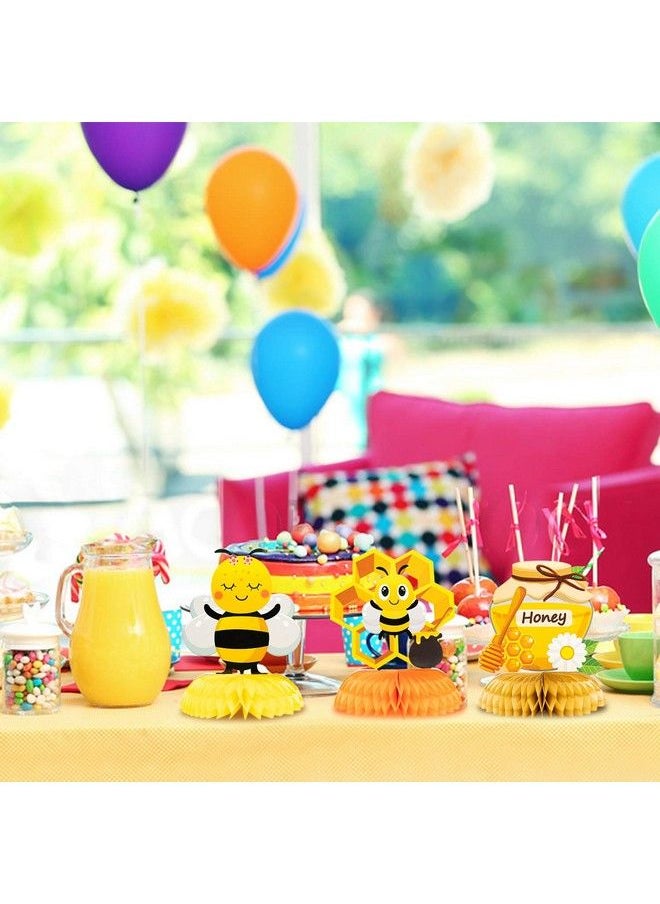 Generic - 6 Pcs Springtime Honey Bee Honeycomb Centerpieces Table Toppers Summer Bumble Bee Table Decor Sweet As Can Party Decorations Supplies For Happy Bee Day Themed Kids Birthday Baby Shower - Image 1