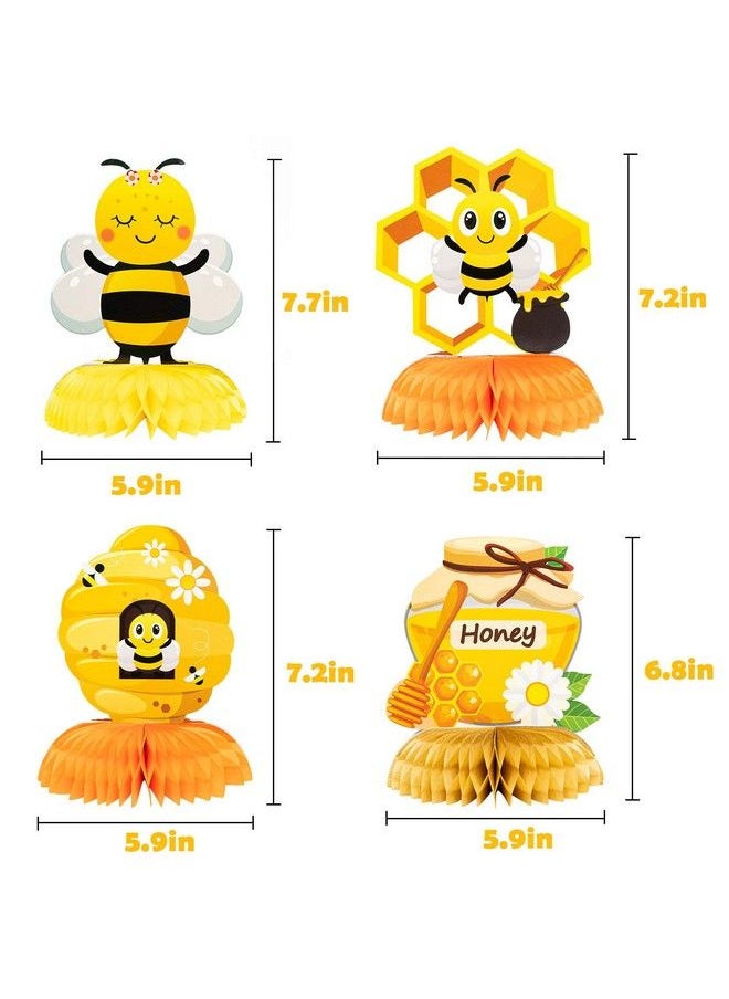 Generic - 6 Pcs Springtime Honey Bee Honeycomb Centerpieces Table Toppers Summer Bumble Bee Table Decor Sweet As Can Party Decorations Supplies For Happy Bee Day Themed Kids Birthday Baby Shower - Image 1
