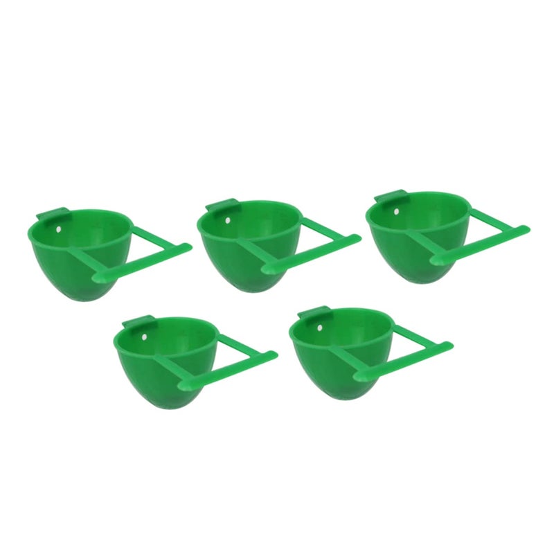10 Pcs Bird Feeder Bowls With Holder No Mess Parrot Cage Accessory - Image 2