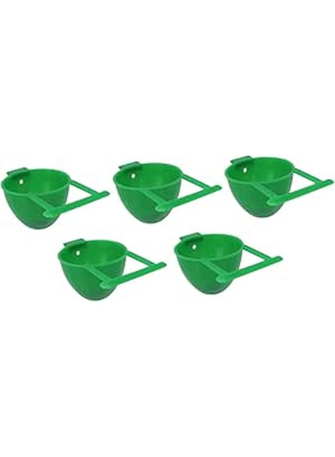 10 Pcs Bird Feeder Bowls With Holder No Mess Parrot Cage Accessory - Image 1