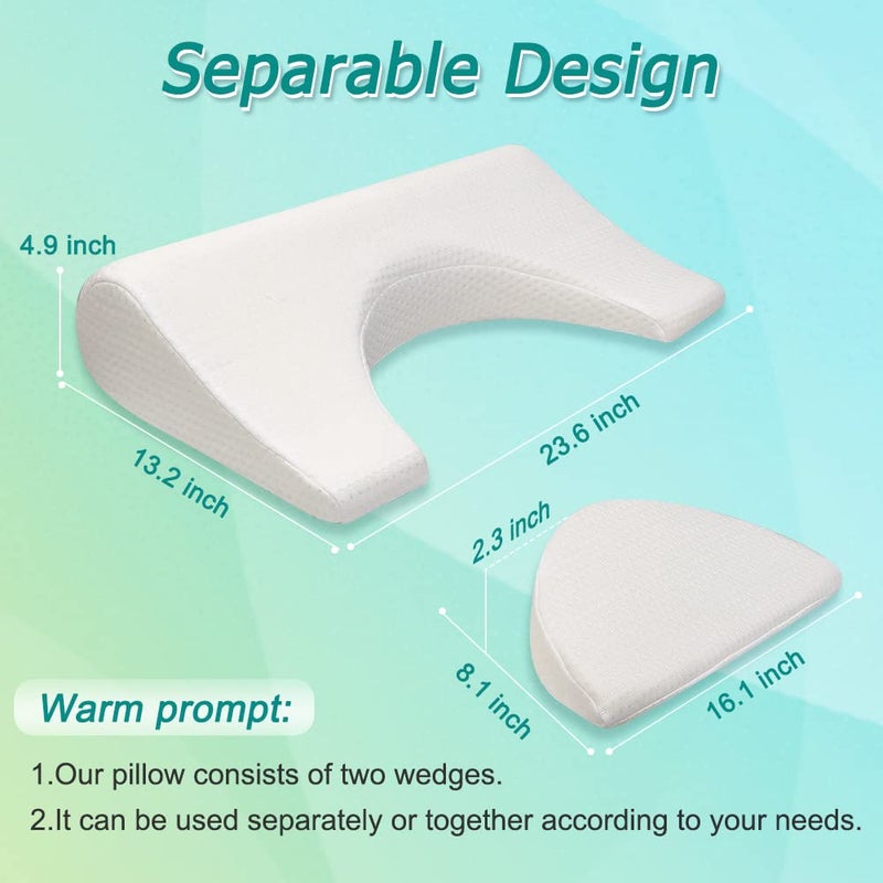 KAAMOS Bedsore Turning Wedge Pillow for Bed Sores Positioning Wedges Medical Pillows for Side Sleeping Pressure Ulcer Cushion Incline Foam Wedge for After Surgery Bedridden Elderly (23.6" Long) - Image 3