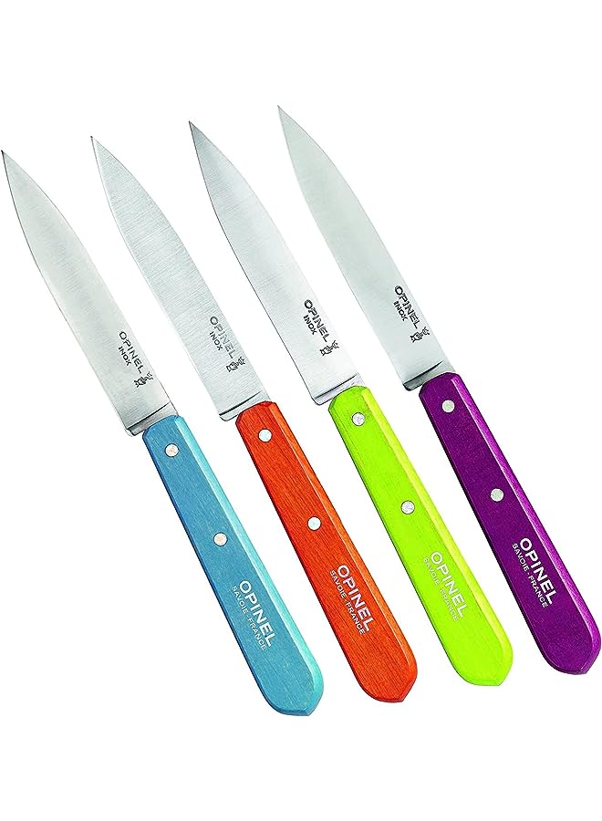 Opinel Sweet Pop Paring Knives (4pieces), Multi-Colour, 10cm, OP-001381, 1 - Image 1